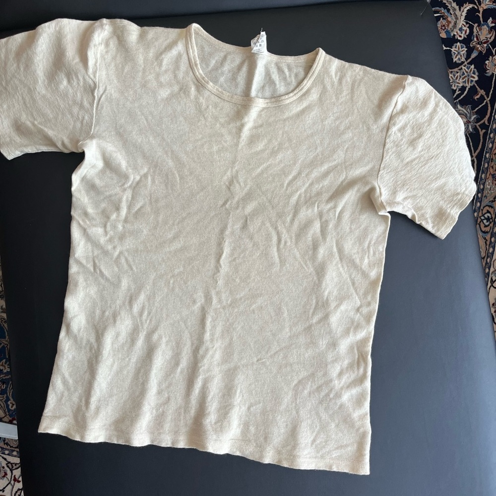 Hocosa wool/silk short sleeve shirt unisex L